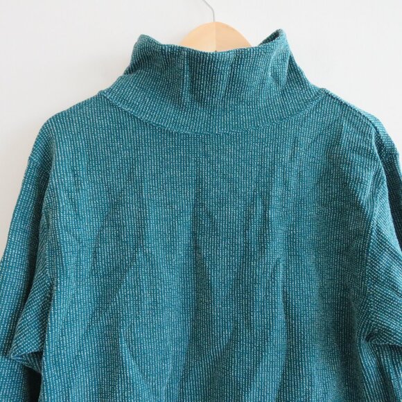 NIKE YOGA Luxe Textured Cowl Neck Pullover Sweatshirt Therma-Fit Green - Size S - Picture 3 of 11